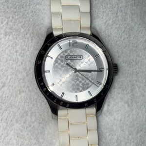 Coach womens Watch in White and Silver. No battery